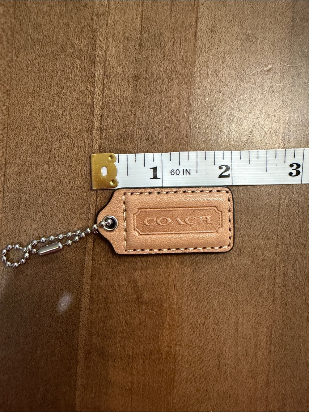 COACH 2” SADDLE BROWN HANGTAG TAG